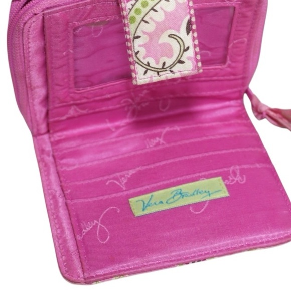 Vera Bradley BOGO FREE SALE Small Snap Wallet in Retired Bermuda Pink Pattern - Picture 3 of 9